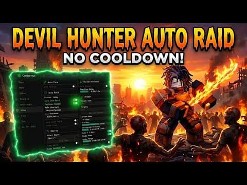 Auto Zombie Raid NO COOLDOWNS // Devil Hunter Script
